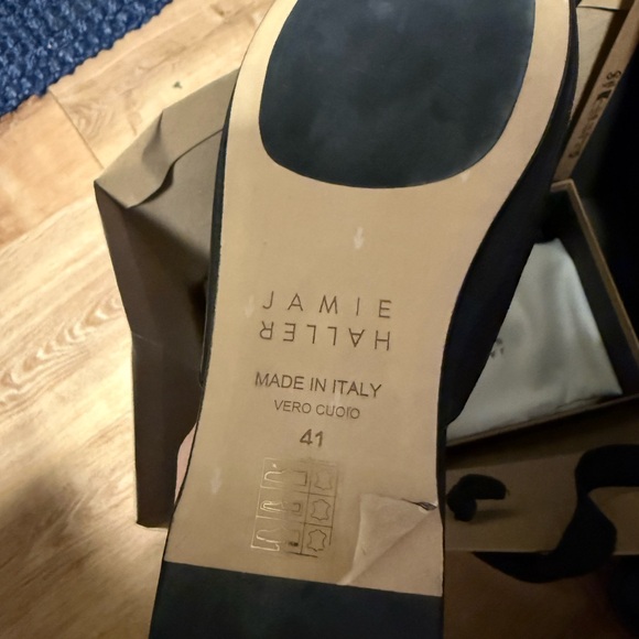 Jamie Haller Black Leather Slides - Picture 8 of 9